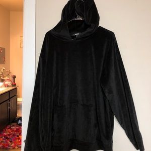 Silk all black hoodie